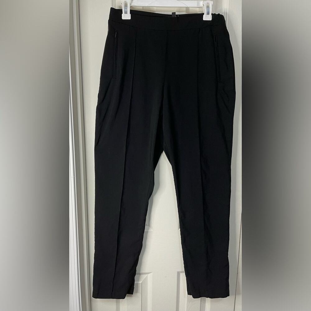 DKNY Black Minimalist Pull On Elastic Waist Career Pants size 12